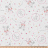 Coated  Cotton DAISY White / Pink